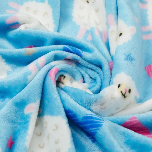 Miniatura 8 de Unicorns & Robots Almohada de cordero para niños con manta, cojín acogedor de animales de felpa, cojín acogedor para sala de juegos y decoración