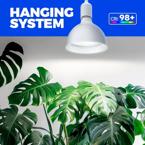 Miniatura 3 de Barrina Bombilla LED de cultivo con sistema de temporización y suspensión, espectro completo de 25 W, temporizador de 4H/9H/14H, luces de cultivo