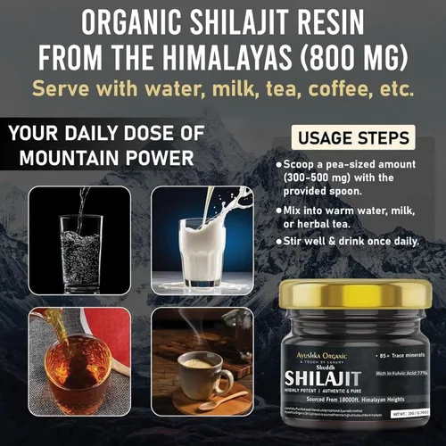 Miniatura 6 de Resina Shilajit, Himalaya, 77% ácido fúlvico, 0.71 oz