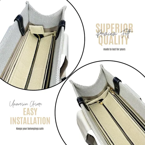 Miniatura 8 de Premium Organizer compatible with Chloe Woody Tote Insert, Handmade Double Layered Felt Shaper for Medium Woody Tote Bag Organizer Insert, 2mm Thick