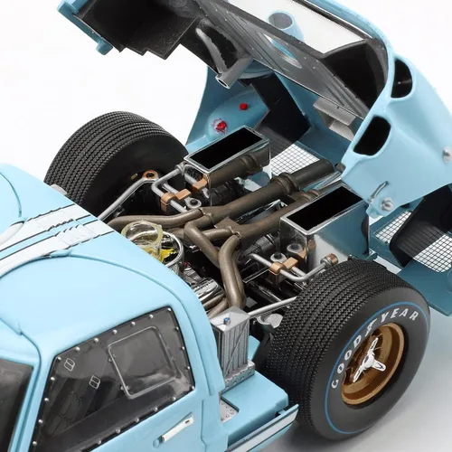 Miniatura 6 de 1966 Ford GT 40 MK II RHD (volante a la derecha) #1 Millas azul claro - Hulme Le Mans 1/18 modelo de auto fundido a troquel por Shelby Collectibles