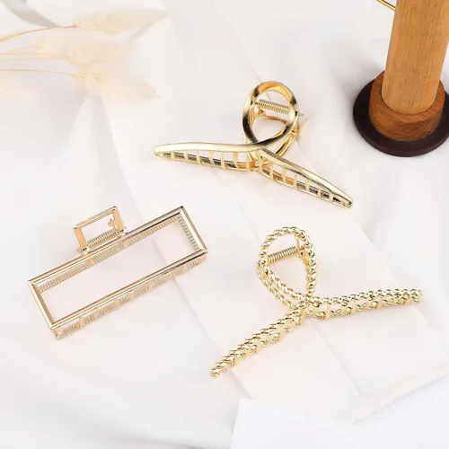 Miniatura 7 de Mehayi 3 pinzas de metal grandes para cabello grueso y pesado, agarre fuerte, agarre grande, antideslizante, pinza de mandíbula para cabello largo