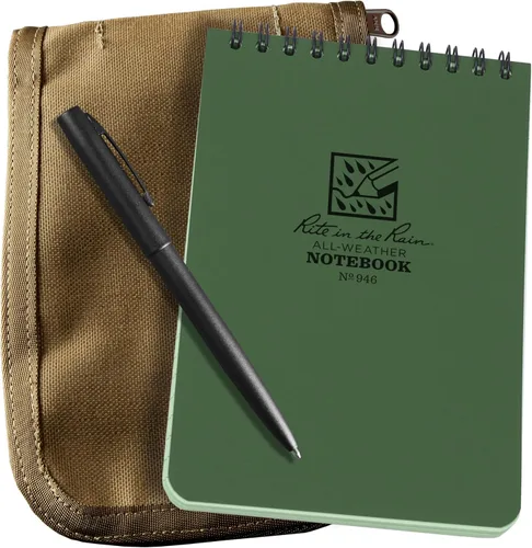 Miniatura 12 de Rite in the Rain Kit de cuaderno de espiral superior resistente a la intemperie de 4 x 6 pulgadas: cubierta de tela CORDURA MultiCam, cuaderno de 4