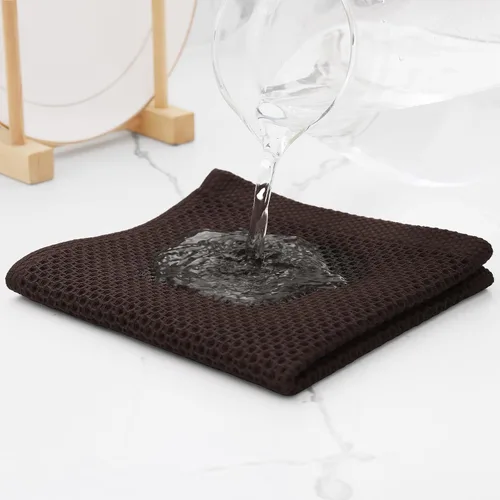 Miniatura 539 de Kitinjoy - Paños de cocina de 100 % algodón, tela de tejido gofrado, paño de limpieza ultrasuave, absorbente y de secado rápido. Beige