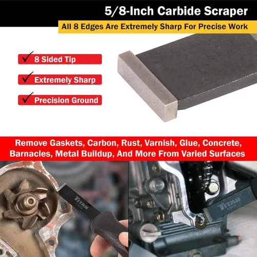 Miniatura 4 de Titan 17010 Rascador de carburo de 5/8 pulgadas
