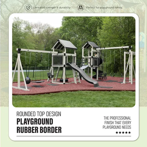 Miniatura 2 de Playsafer - Ribete de goma entrelazado flexible de 4' para áreas de juegos (1 paquete, terracota)