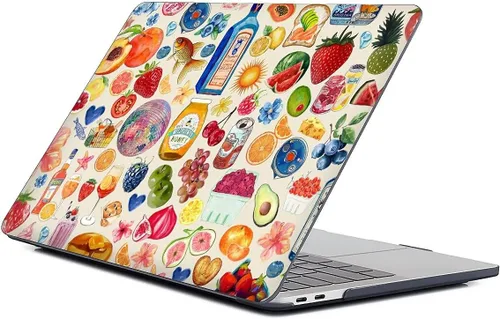 Miniatura 16 de para MacBook Pro de 13 Pulgadas Versión 2013-2015 Modelo A1425/A1502 Estuche para Computadora Negro, Estuche Rígido para Laptop de Patrón Premium
