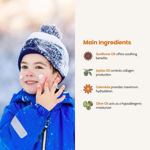 Miniatura 4 de Mommy Care Bálsamo protector facial contra el viento y el frío – Fórmula sin aceite mineral con caléndula, aceite de oliva y jojoba, calma e hidrata