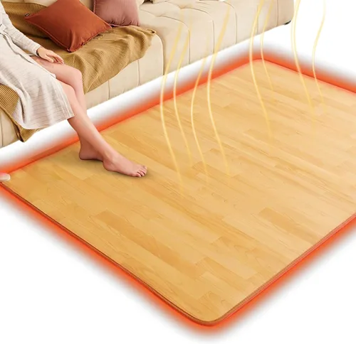 Alfombra grande con calefacción por infrarrojos, portátil, calentador de suelo radiante, tapete de yoga calentado debajo del escritorio (79 x 39