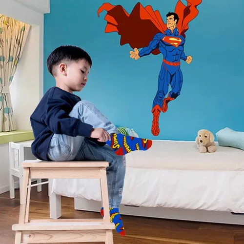 Miniatura 5 de DC Comics Calcetines para niños, paquete de 10 calcetines para niños, calcetines para niños pequeños con The Batman, Superman, Wonder Woman y Flash