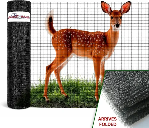 Miniatura 3 de OldMacDonald Barrera de Malla para Cerca de Ciervos y Animales (55gr/m²) 7.5' x 100' (2.3m x 30m) (malla 19x19mm) - Plegada para Envío