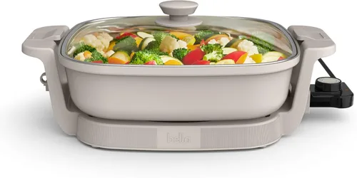 Miniatura 9 de bella Make & Take - Sartén eléctrica, utensilios de cocina Fits-anywhere™, revestimiento de cerámica EverGood™, temperatura ajustable y tapa