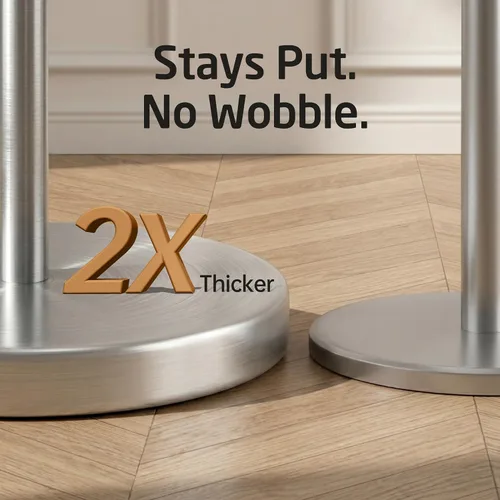 Miniatura 3 de KES Soporte de papel higiénico SUS 304 Acero inoxidable Pedestal a prueba de óxido Soporte de rollo de papel de tocador Soporte de piso Moderno Gris