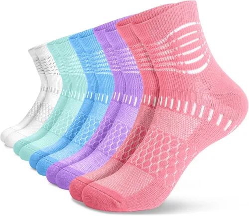 Miniatura 20 de IRAMY Calcetines de compresión de tobillo Coolmax para mujeres y hombres, calcetines que absorben la humedad, alivio de la fascitis plantar, 3/5
