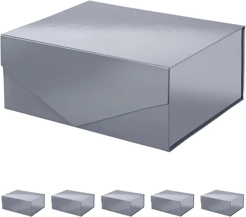 Miniatura 42 de PACKHOME Caja de regalo de 9 x 6.5 x 3.8 pulgadas, caja plegable rectangular con tapa magnética para embalaje de regalo (rosa mate, textura de grano)