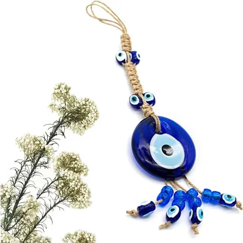 Miniatura 7 de Talismán de cristal azul contra el mal de ojo con cuentas pequeñas, dije de buena suerte, hogar, oficina, decoración del automóvil, jardín, adorno
