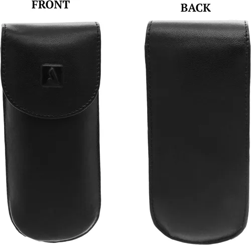Miniatura 6 de Funda rígida para gafas de cuero genuino de grano completo para hombres y mujeres