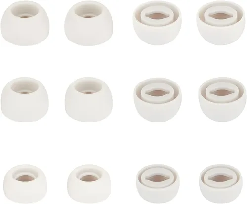 Miniatura 7 de Puntas de repuesto para auriculares compatibles con Samsung Galaxy Buds Pro – Puntas de silicona para los oídos, Eartips S M L 6 pares plateado
