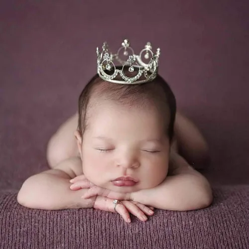 Miniatura 3 de Diadema para sesiones de fotos para recién nacidos, de cristal, princesa, fiesta, accesorios de fotografía Corona 2