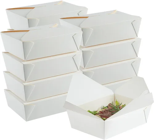 Miniatura 63 de Restaurantware Bio Tek - Cajas para llevar de 30 onzas, 200 loncheras para llevar, cierre de tabulación, resistentes al calor, desechables, de papel