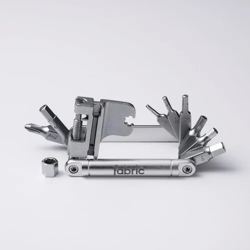 Miniatura 6 de Fabric 16 en 1 - Multiherramienta plegable para ciclismo: 16 en 1 - Llave hexagonal, calibre de radio, par de torsión, divisor de cadena - Plateado