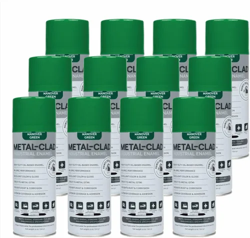 Miniatura 32 de Aerosol de galvanizado en frío de alto brillo de Paints For Industry - Pintura en aerosol de esmalte industrial para acero y metal - Caja de 12