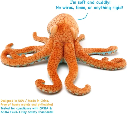 Miniatura 5 de TigerHart Olympus El Pulpo - Peluche de 18 Pulgadas
