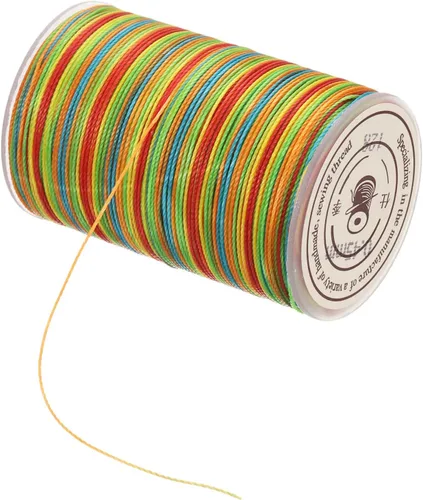 Miniatura 127 de MECCANIXITY Cordón encerado de poliéster encerado de 0.020 in, cuerda de cera de 175 yardas para hacer pulseras, collares, cuentas, joyería y Negro