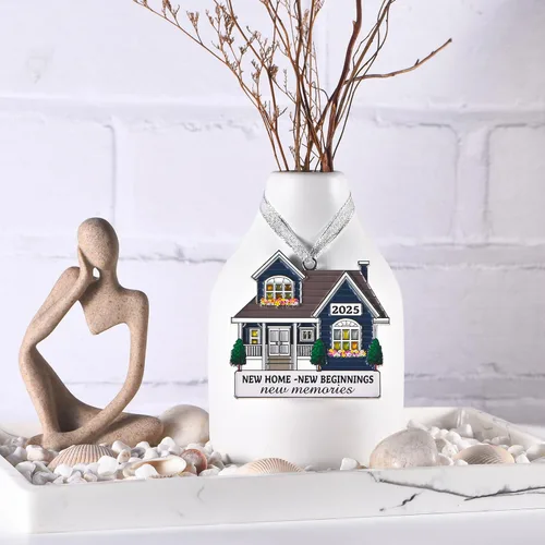 Miniatura 3 de Adorno de Nuevo Hogar 2025 - Regalos de Inauguración de la Casa de Metal Adorno de Nuevo Hogar, Ideas de Regalos de Inauguración de la Casa