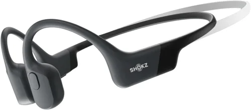 SHOKZ OpenRun Mini - Auriculares de conducción ósea de oído abierto, auriculares deportivos inalámbricos con Bluetooth para correr y entrenar, Negro