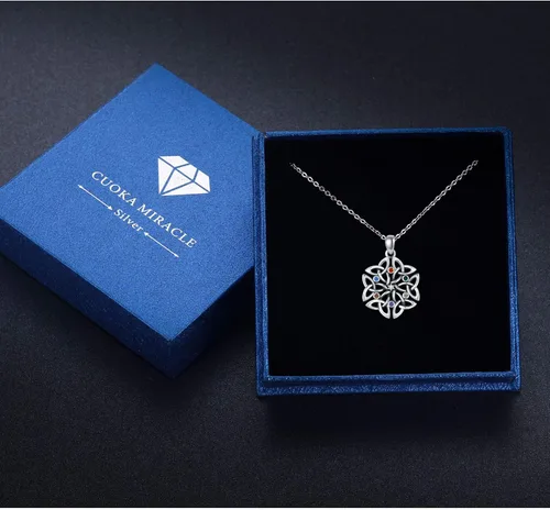 Miniatura 9 de CUOKA MIRACLE Collar de cruz con dije de corazón infinito, collar de plata de ley 925 con cadena delicada, joyería de 18 pulgadas, regalo de Navidad