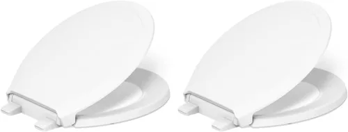 Miniatura 16 de KOHLER 78059-RL-0 Rutledge Nightlight ReadyLatch Asiento de inodoro de cierre lento, frente redondo, tapa y asiento de cierre silencioso, Blanco