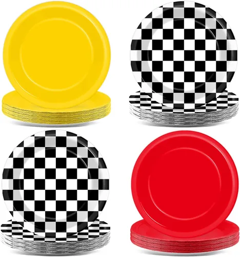 Miniatura 16 de CHUNNIN 48 platos de papel para fiesta de regreso a clases, suministros de fiesta de temporada escolar, 7 pulgadas, platos desechables