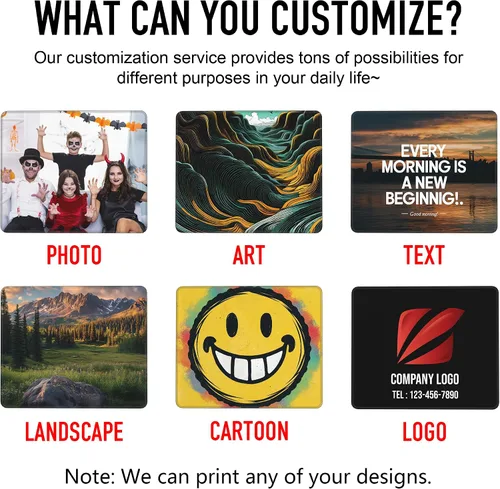 Miniatura 2 de Alfombrilla de mouse personalizada con impresión de tu propia foto, imagen, logotipo, alfombrilla de mouse personalizada para cumpleaños, día
