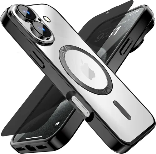 Miniatura 21 de Misscase Funda MagSafe compatible con iPhone 12 Pro Max con protector de lente de cámara, protección completa, funda magnética transparente