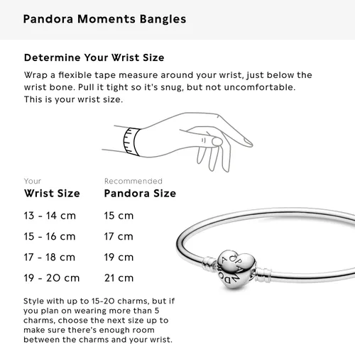 Miniatura 5 de Silver Pandora Bangle with Heart Logo Clasp