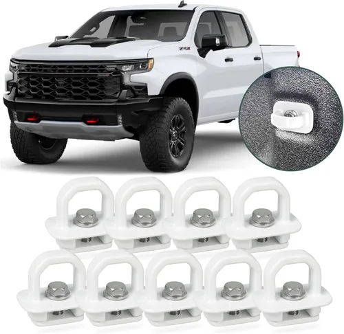Miniatura 10 de Anclajes de amarre de aluminio para caja de camión, anclaje de pared lateral para Chevy Silverado/GMC Sierra 2007-2023, Chevy Colorado/GMC Canyon
