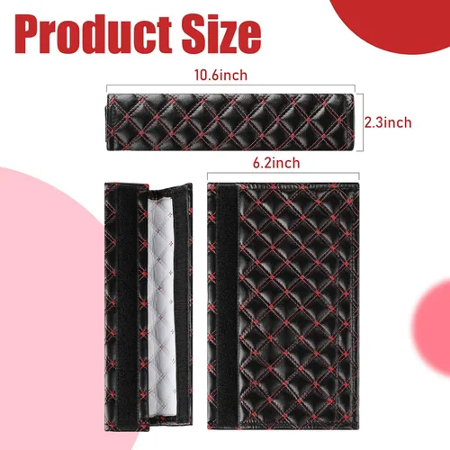 Miniatura 2 de Frienda 4 fundas para cinturón de seguridad de automóvil, correa extensora para cinturón de seguridad, protección cómoda para hombros y cuello