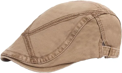 Miniatura 4 de Boina monocromática de algodón plano, gorra de Newsboy, gorra de conducción