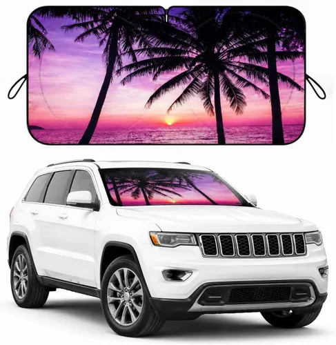Miniatura 17 de Parasol para parabrisas de automóvil, parasol de ojos enojados rojos para parabrisas de automóvil, universal, compatible con sedán, SUV, hatchback