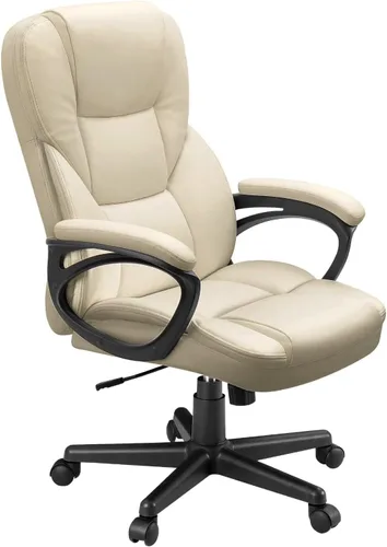 Miniatura 11 de Furmax Silla ejecutiva de oficina con respaldo alto, ajustable, silla de escritorio para el hogar, silla giratoria para computadora, de piel Negro