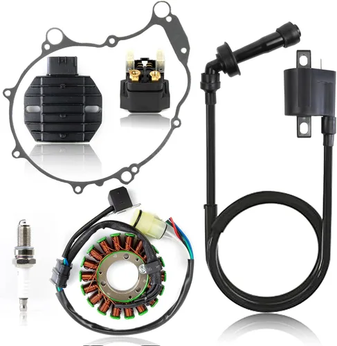 Regulador Rectificador Bobina de Encendido Estator Junta de Cubierta de Bujía para Yamaha Raptor 660R YFM660R 2001-2005 5LP-81410-02-00