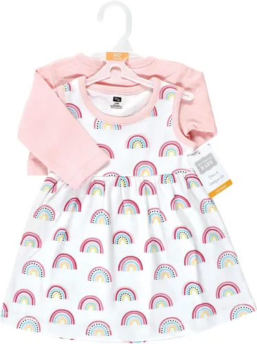 Miniatura 2 de Hudson Baby - Conjunto de vestido y cárdigan de algodón para bebé niña
