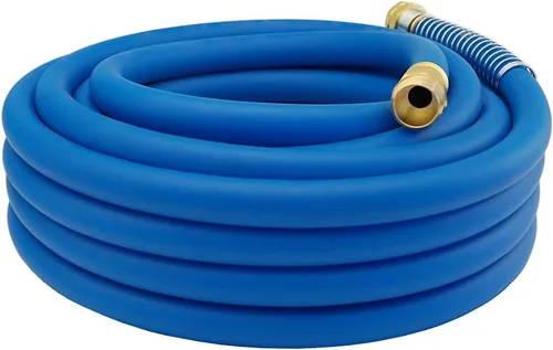 Miniatura 9 de Guitrees Leader Manguera de jardín de 15 pies x 5/8 pulgadas, manguera de agua corta resistente, accesorios macho a hembra, trenzado de cinco capas