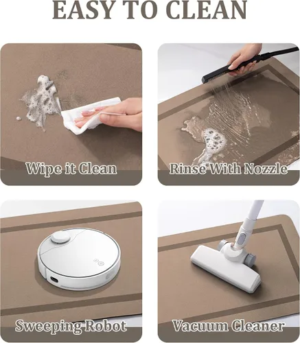 Miniatura 6 de chakme Alfombra de baño grande de 48 x 24 pulgadas, ultra delgada, mágica, antideslizante, de secado rápido, absorbentes, para suelo de baño