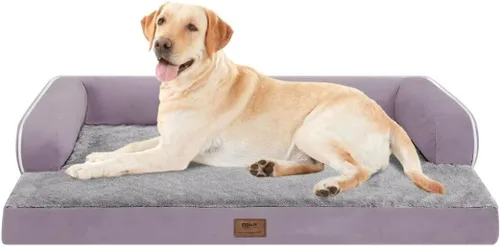 Miniatura 95 de Cama ortopédica impermeable para perros pequeños, cama para perros de tamaño mediano, cómoda cama para mascotas y gatos con lados, funda extraíble