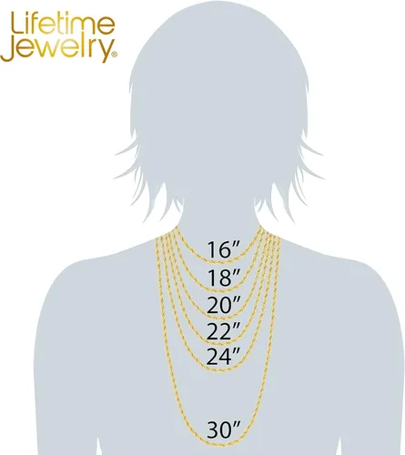 Miniatura 6 de LIFETIME JEWELRY - Collar de cadena de 0.118in, chapado en oro de 24 quilates
