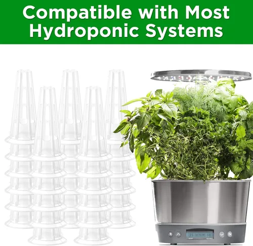 Miniatura 2 de 50 paquetes de cestas de cultivo para sistema de cultivo hidropónico, cestas de semillas compatibles con aero Garden Grow Sponge Starter pods
