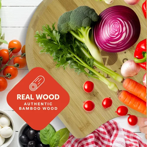 Miniatura 6 de Cast Elegance Madera de bambú de 12 pulgadas para horno, paleta de pizza con bordes fáciles de deslizar y mango para hornear, espátula ligera