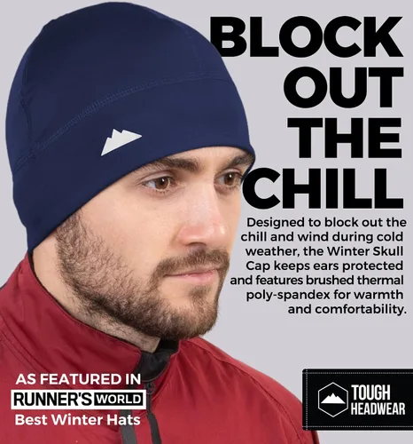 Miniatura 2 de Gorro térmico de invierno con forro de casco para correr, gorro de ciclismo para invierno, rendimiento de absorción de humedad